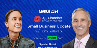 Celebrating Women’s History Month with Lay-n-Go co-founder Amy Fazackerley Amy Fazackerley and Tom Sullivan join ASBN for another U.S. Chamber of Commerce Small Business Update to celebrate Women's History Month.